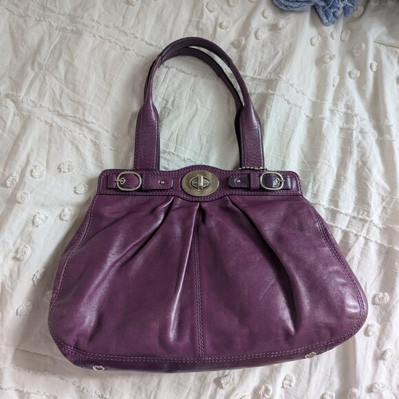 Coach Garnet Gathered Purple Magic Bag Tote/Shoulder Bag. - Picture 3 of 5